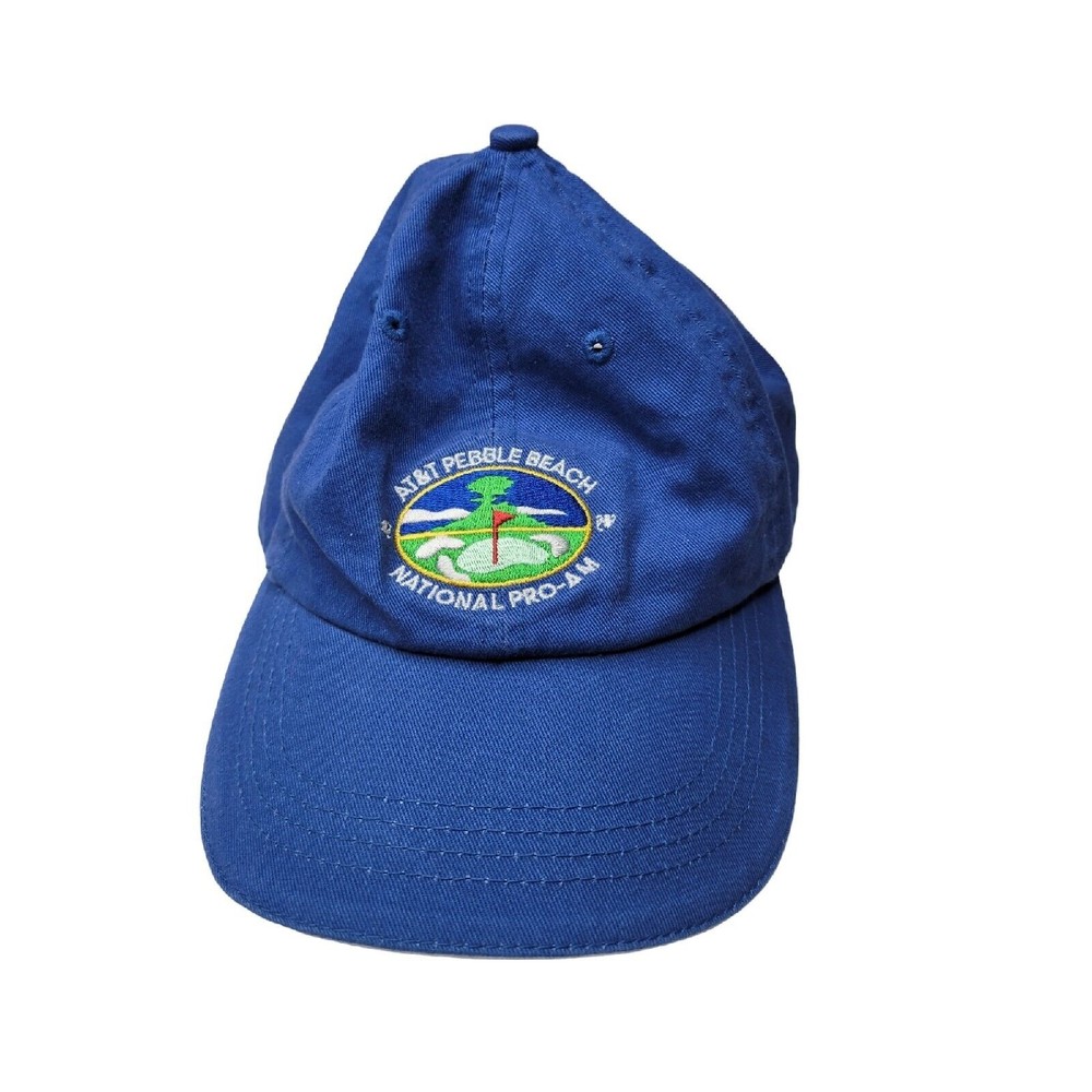 VTG Pebble Beach AT&T National Pro-Am Adjustable Hat Leather Strap Baseball Cap